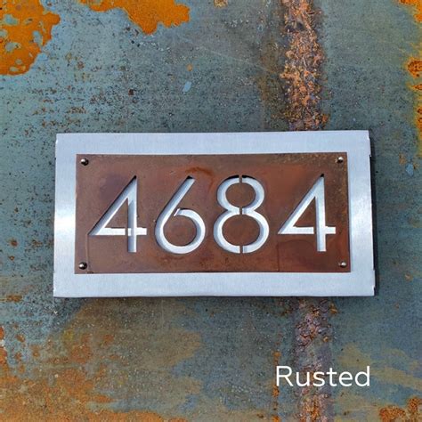 modern metal address numbers